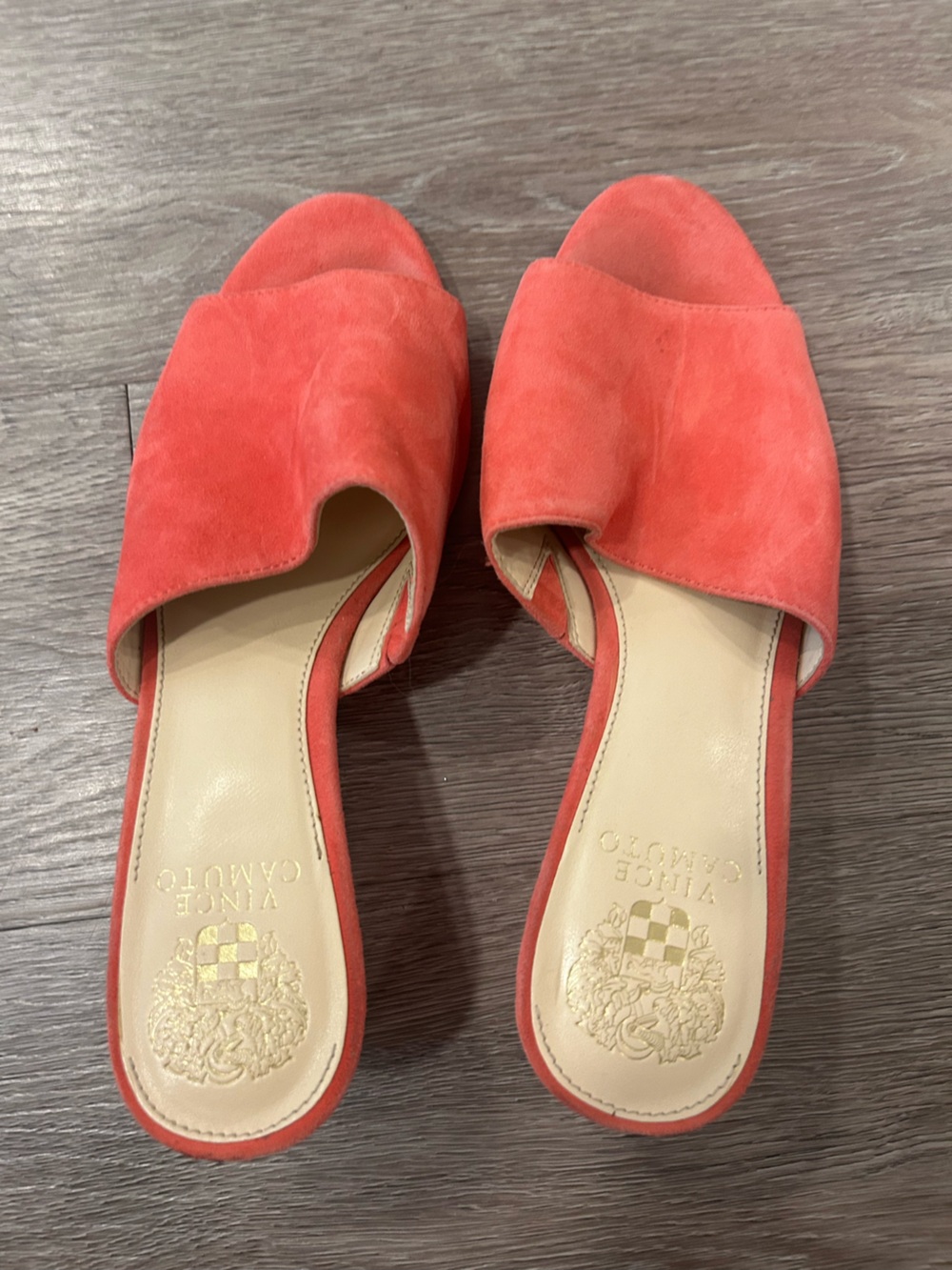 Vince Camuto Coral Suede Slide heels